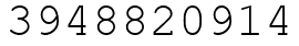 Число 3948820914.