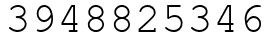 Число 3948825346.