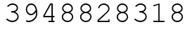 Число 3948828318.