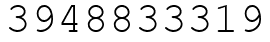 Число 3948833319.