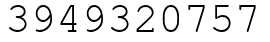 Число 3949320757.
