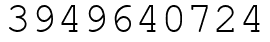 Число 3949640724.