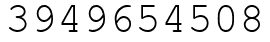 Число 3949654508.