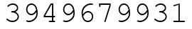 Число 3949679931.