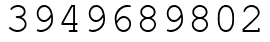 Число 3949689802.
