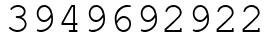 Число 3949692922.
