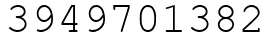 Число 3949701382.