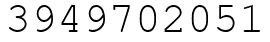 Число 3949702051.