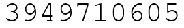 Число 3949710605.