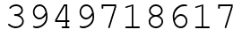 Число 3949718617.