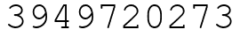 Число 3949720273.