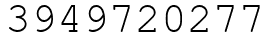 Число 3949720277.