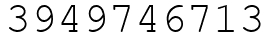 Число 3949746713.