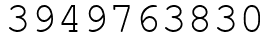 Число 3949763830.