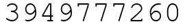 Число 3949777260.