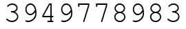 Число 3949778983.