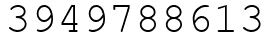 Число 3949788613.