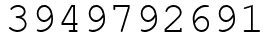 Число 3949792691.