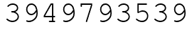 Число 3949793539.