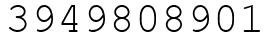 Число 3949808901.