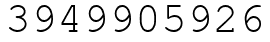 Число 3949905926.