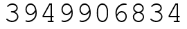 Число 3949906834.