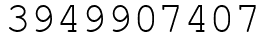 Число 3949907407.