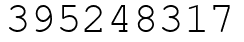 Число 395248317.