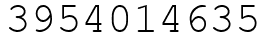 Число 3954014635.