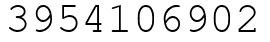 Число 3954106902.