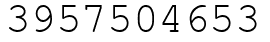 Число 3957504653.