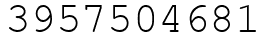 Число 3957504681.