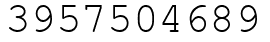 Число 3957504689.
