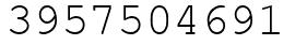 Число 3957504691.