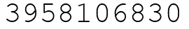 Число 3958106830.