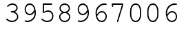 Число 3958967006.