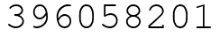 Число 396058201.