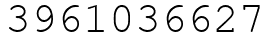 Число 3961036627.