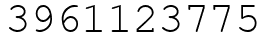 Число 3961123775.
