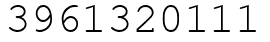Число 3961320111.