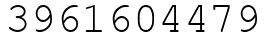 Число 3961604479.