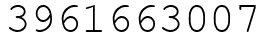 Число 3961663007.