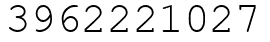 Число 3962221027.