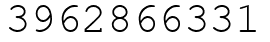 Число 3962866331.