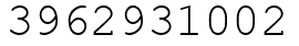 Число 3962931002.