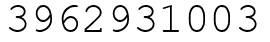 Число 3962931003.