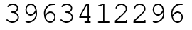 Число 3963412296.
