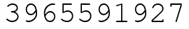 Число 3965591927.