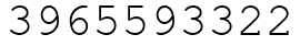 Число 3965593322.