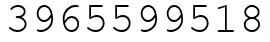 Число 3965599518.